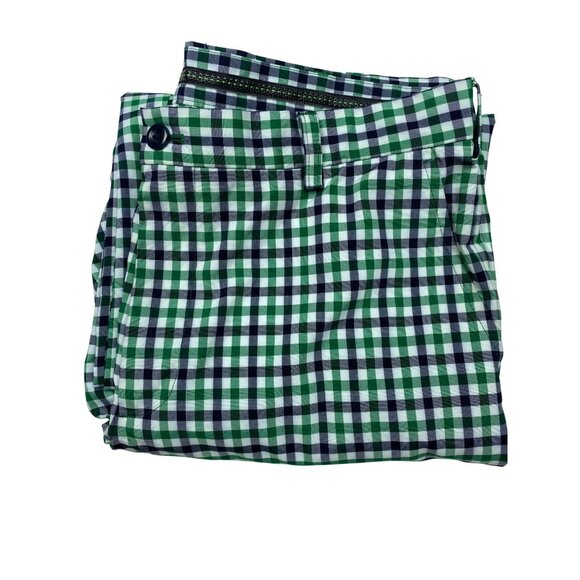Izod Golf Green & Blue Checkered Men's Pants 36/30 Polyester - Picture 6 of 12
